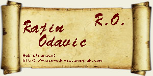 Rajin Odavić vizit kartica